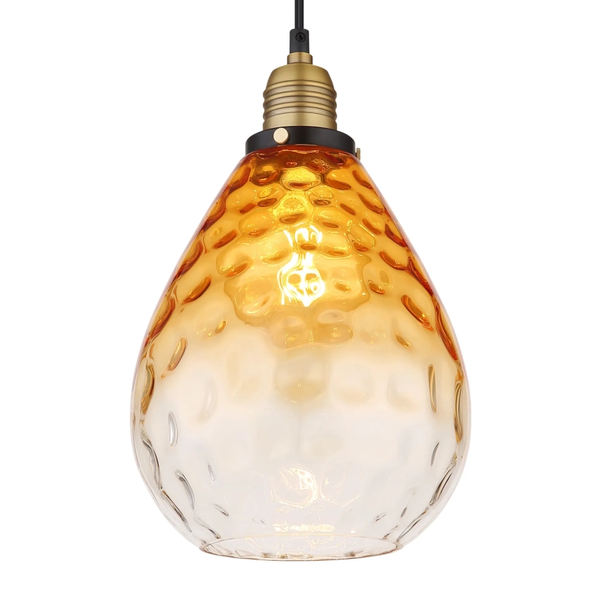 Globo - Chandelier on a string 1xE27/60W/230V d. 21 cm orange