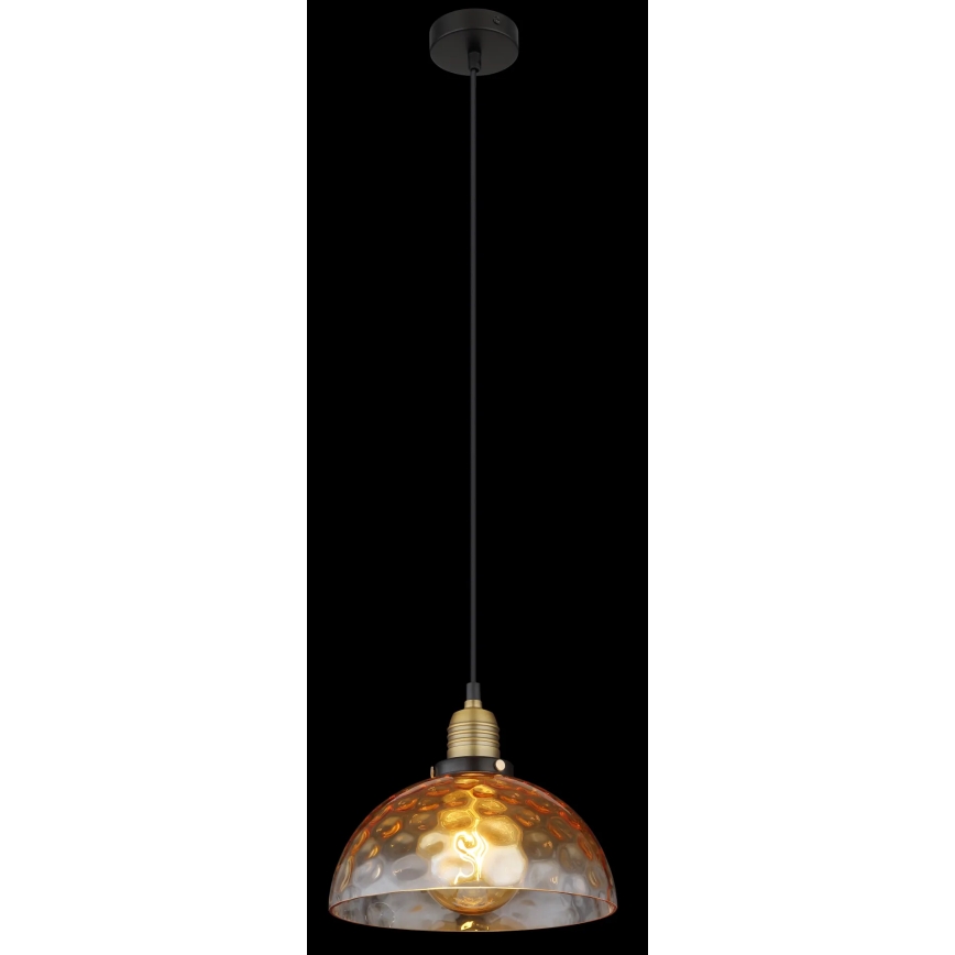 Globo - Chandelier on a string 1xE27/60W/230V d. 25 cm orange