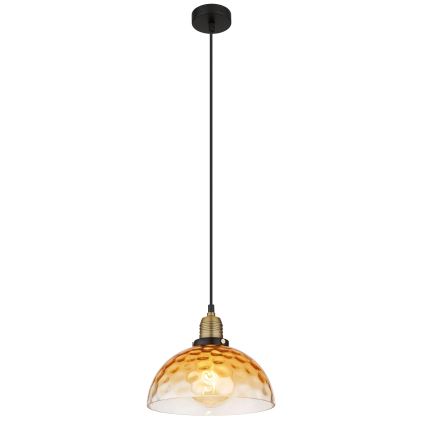 Globo - Chandelier on a string 1xE27/60W/230V d. 25 cm orange
