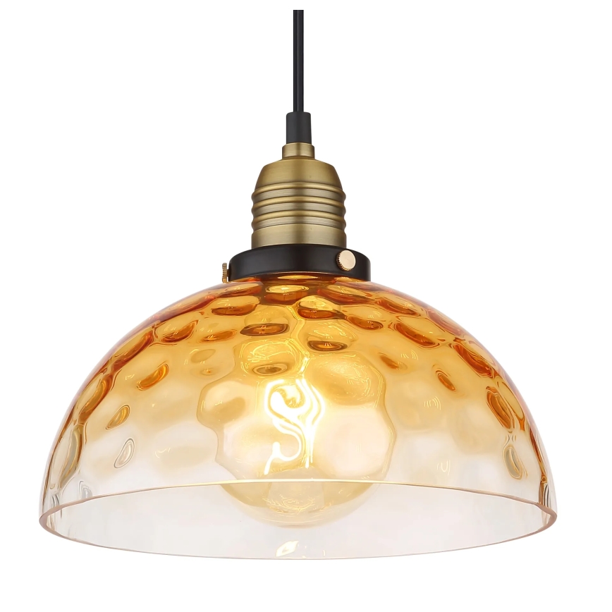 Globo - Chandelier on a string 1xE27/60W/230V d. 25 cm orange