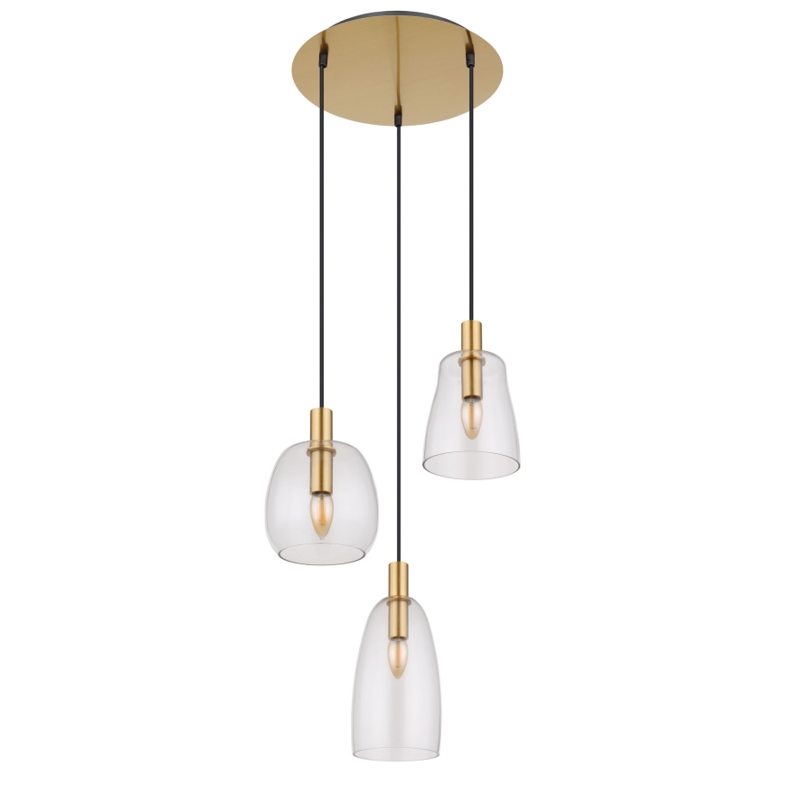 Globo - Chandelier on a string 3xE14/40W/230V d. 43 cm brass