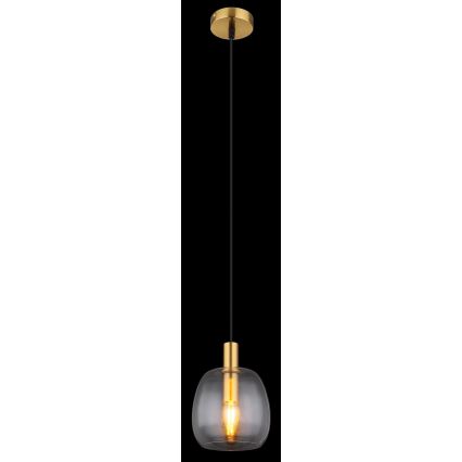 Globo - Chandelier on a string 1xE14/40W/230V d. 16 cm brass