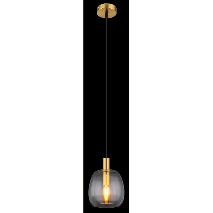 Globo - Chandelier on a string 1xE14/40W/230V d. 16 cm brass