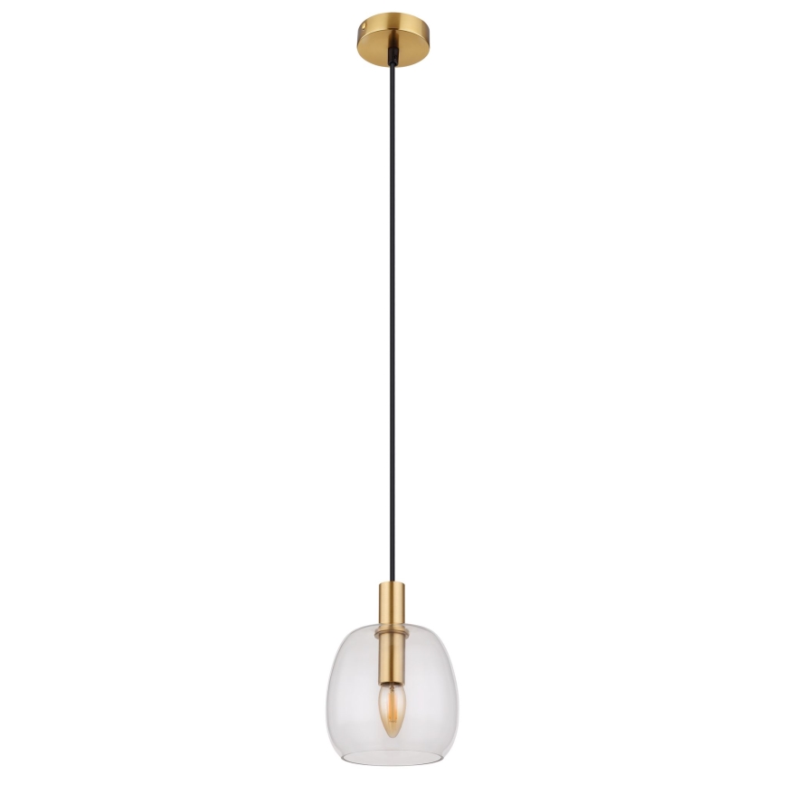 Globo - Chandelier on a string 1xE14/40W/230V d. 16 cm brass
