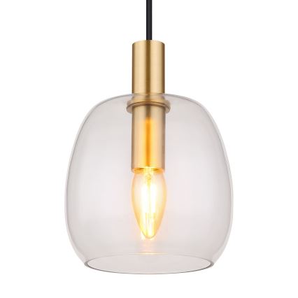 Globo - Chandelier on a string 1xE14/40W/230V d. 16 cm brass