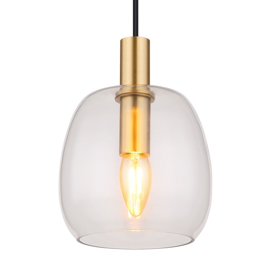 Globo - Chandelier on a string 1xE14/40W/230V d. 16 cm brass