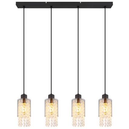 Globo - Chandelier on a string 4xE27/40W/230V black