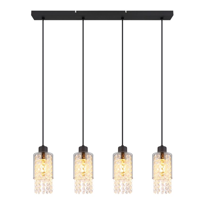 Globo - Chandelier on a string 4xE27/40W/230V black