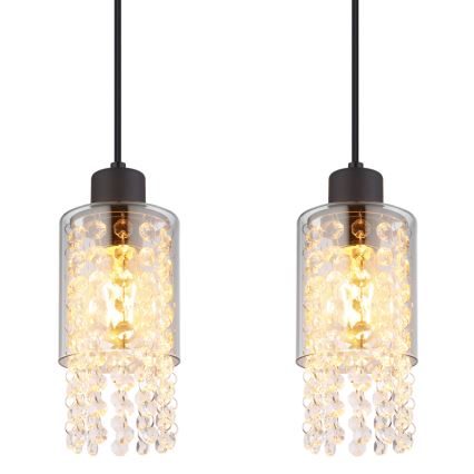 Globo - Chandelier on a string 4xE27/40W/230V black