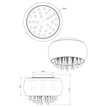 Globo - Ceiling light 5xE14/25W/230V