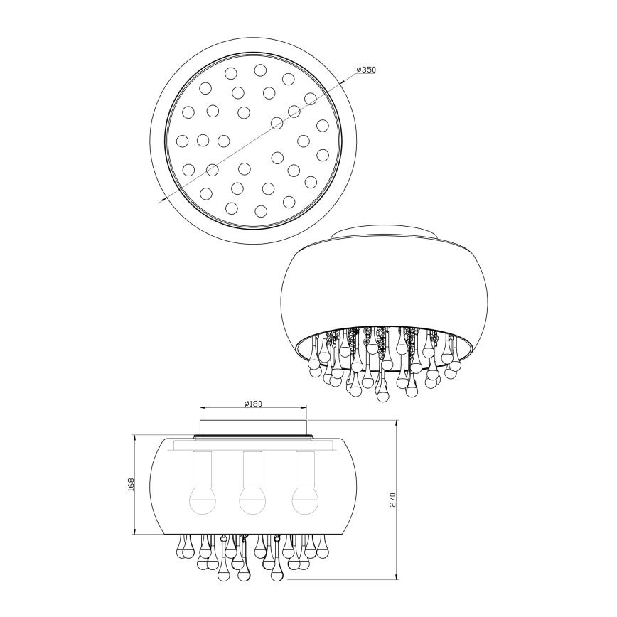 Globo - Ceiling light 5xE14/25W/230V