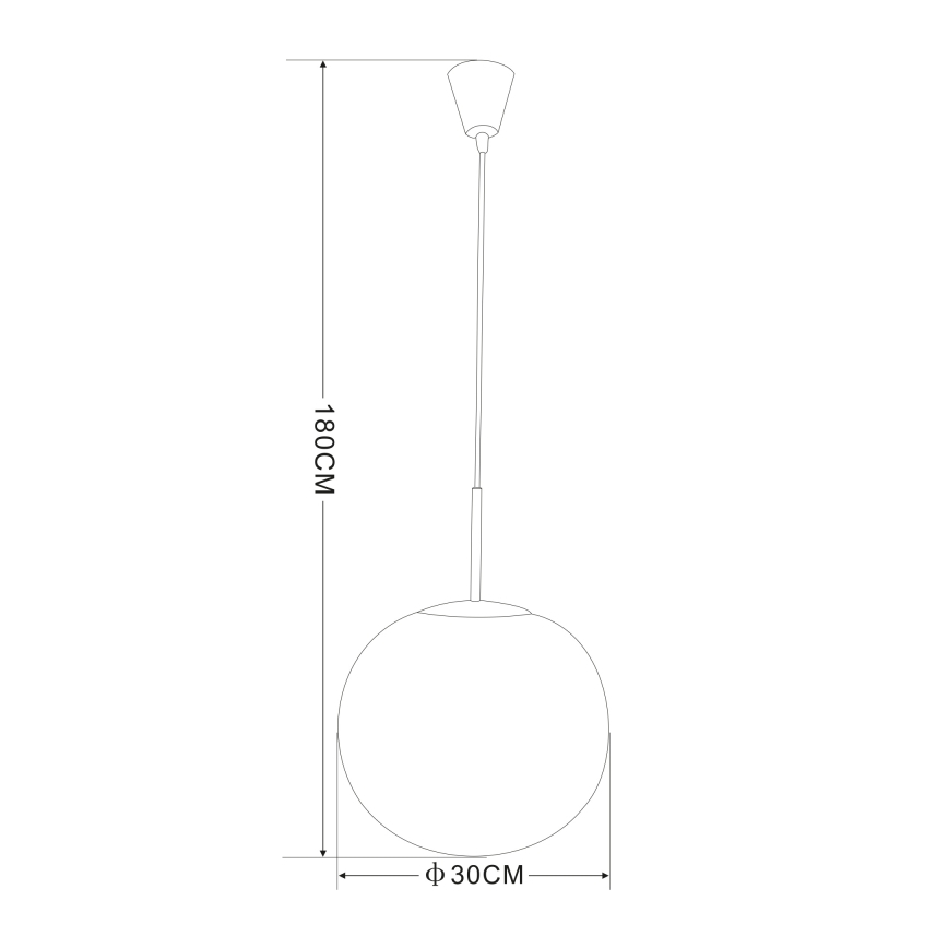 Globo - Chandelier on a string 1xE27/60W/230V diameter 30 cm