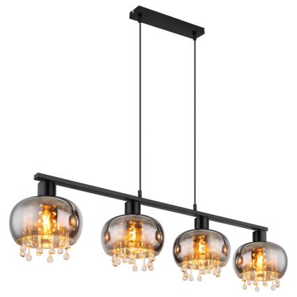 Globo - Chandelier on a string 4xE27/9W/230V black