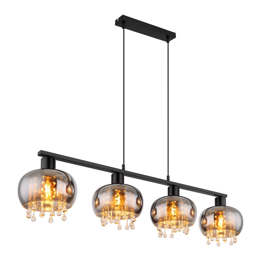Globo - Chandelier on a string 4xE27/9W/230V black