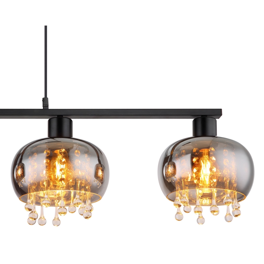 Globo - Chandelier on a string 4xE27/9W/230V black