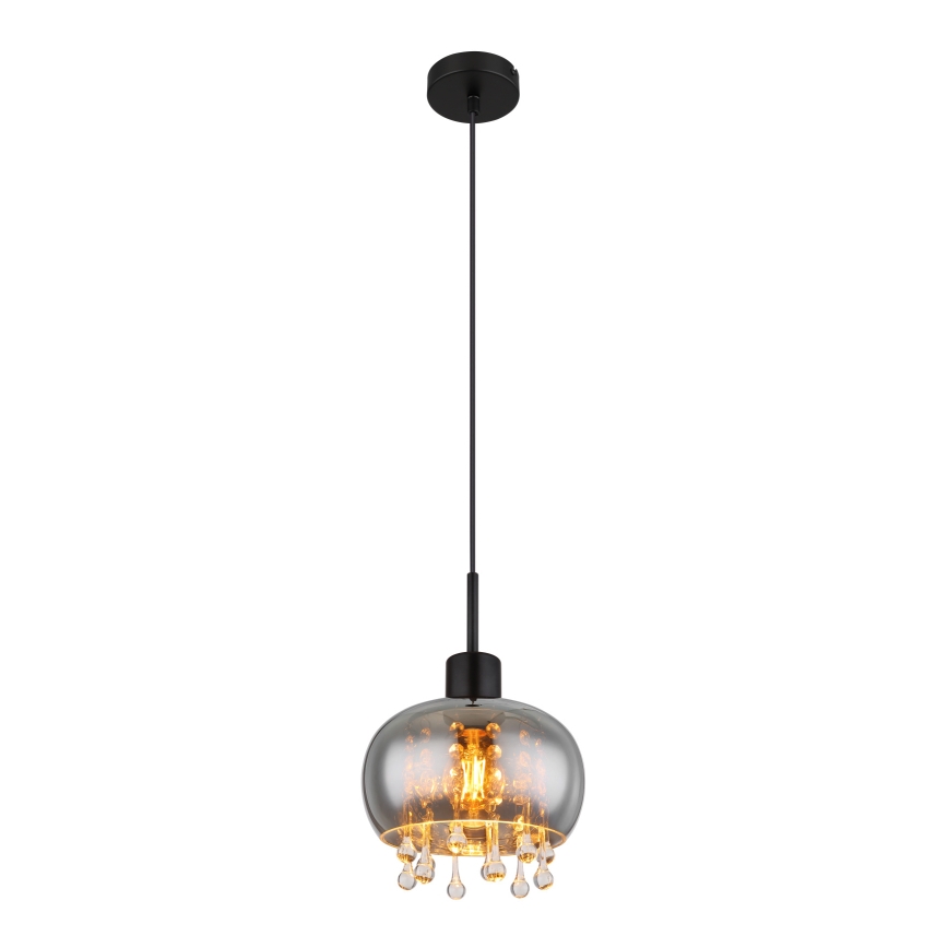 Globo - Chandelier on a string 1xE27/9W/230V d. 21 cm black