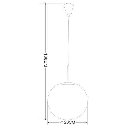 Globo - Chandelier on a string 1xE27/60W/230V d. 20 cm