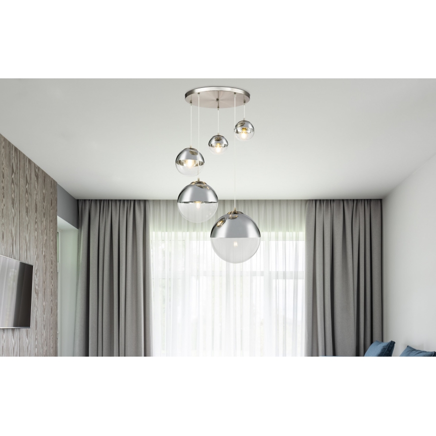 Globo - Chandelier on a string 5xE27/60W/230V d. 65 cm