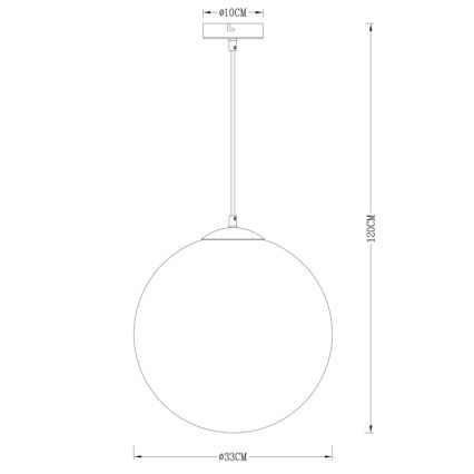 Globo - Chandelier on a string 1xE27/40W/230V