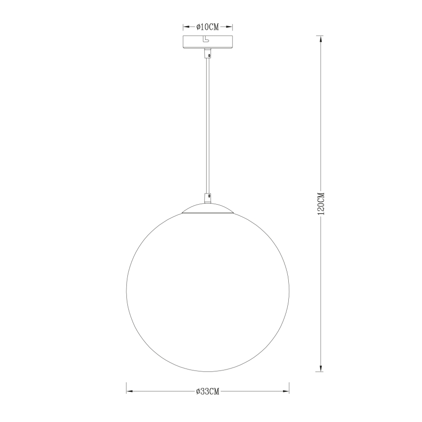 Globo - Chandelier on a string 1xE27/40W/230V