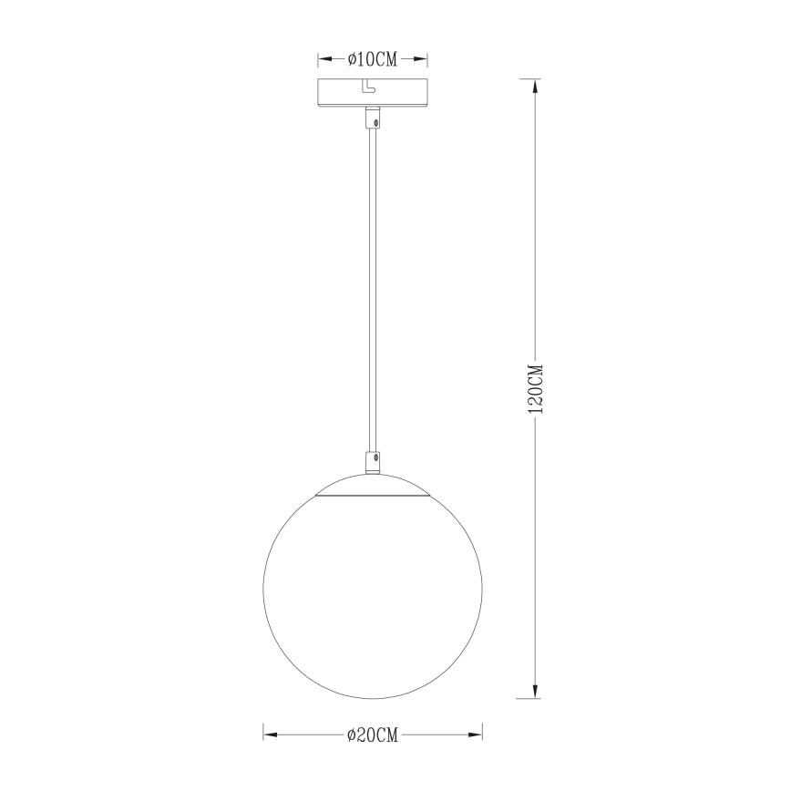 Globo - Chandelier on a string 1xE27/40W/230V d. 20 cm