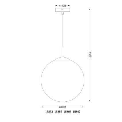 Globo - Chandelier on a string 1xE27/40W/230V d. 30 cm
