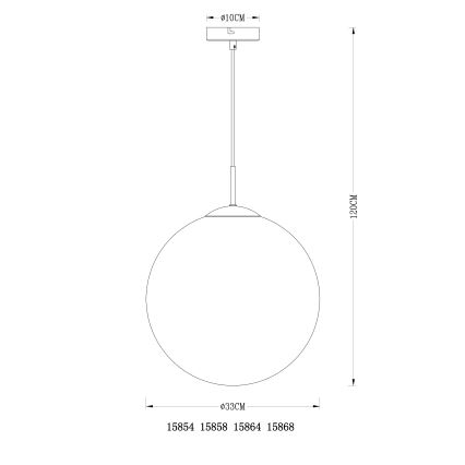 Globo - Chandelier on a string 1xE27/40W/230V d. 33 cm