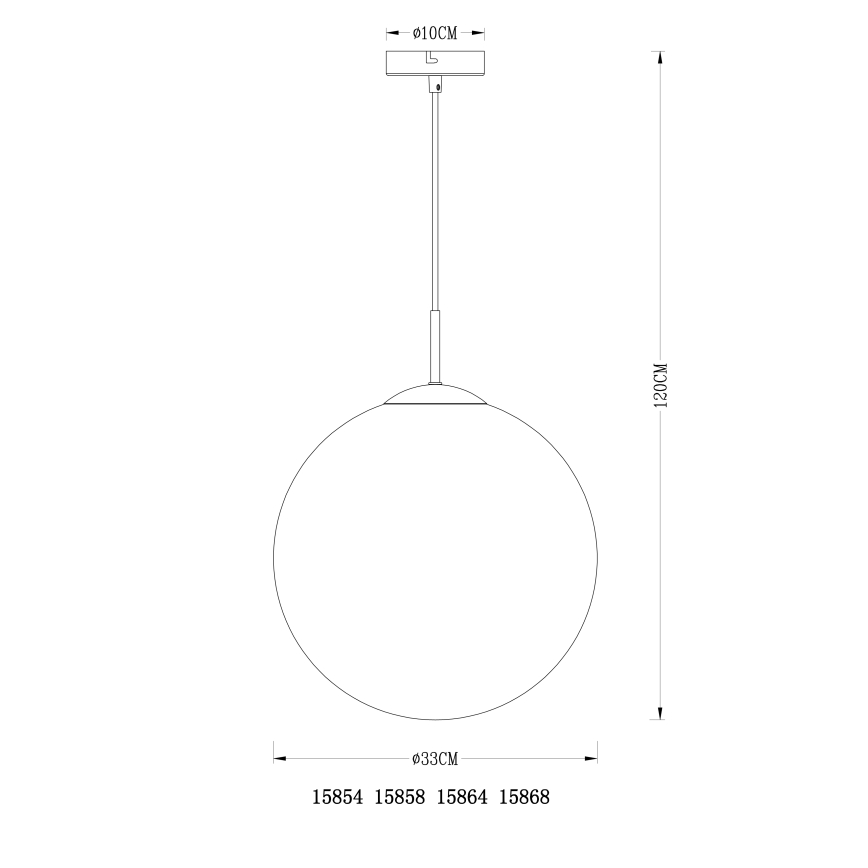 Globo - Chandelier on a string 1xE27/40W/230V d. 33 cm
