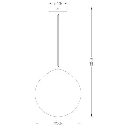 Globo - Chandelier on a string 1xE27/40W/230V d. 30 cm