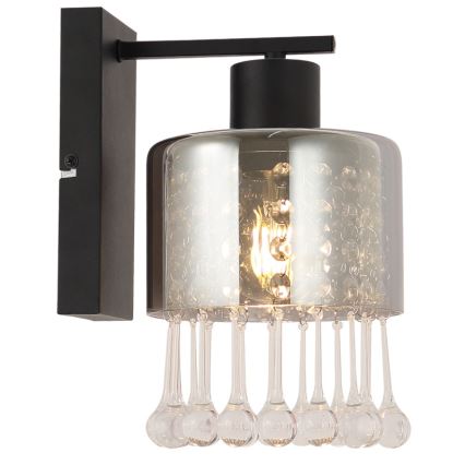 Globo - Wall lamp 1xE27/60W/230V black