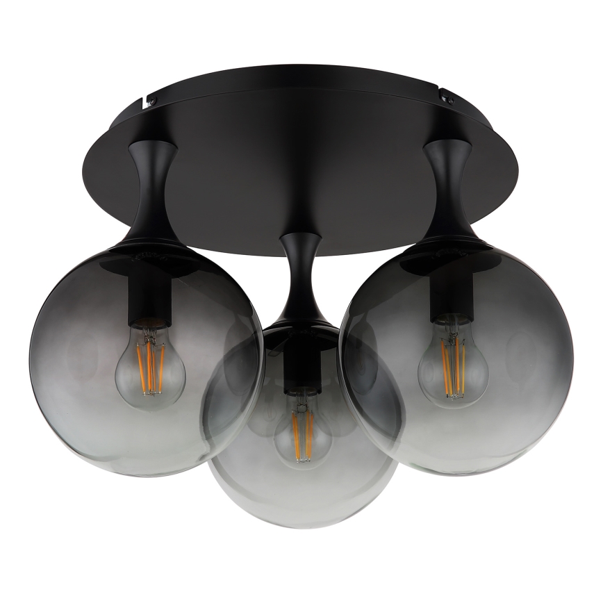 Globo - Surface-mounted chandelier 3xE27/10W/230V d. 46 cm black