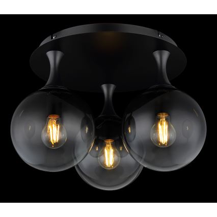 Globo - Surface-mounted chandelier 3xE27/10W/230V d. 46 cm black