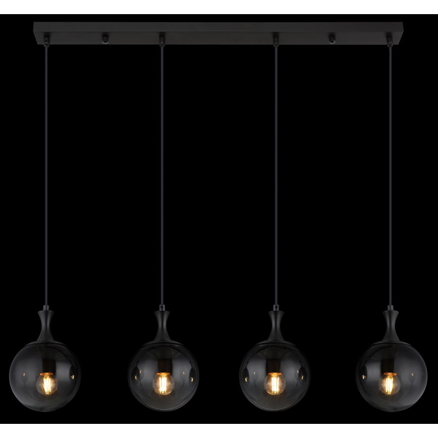 Globo - Chandelier on a string 4xE27/10W/230V black