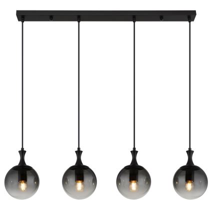 Globo - Chandelier on a string 4xE27/10W/230V black