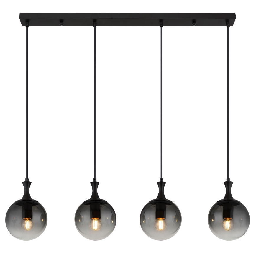 Globo - Chandelier on a string 4xE27/10W/230V black