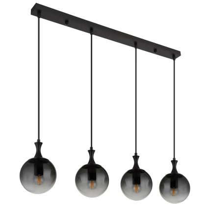 Globo - Chandelier on a string 4xE27/10W/230V black