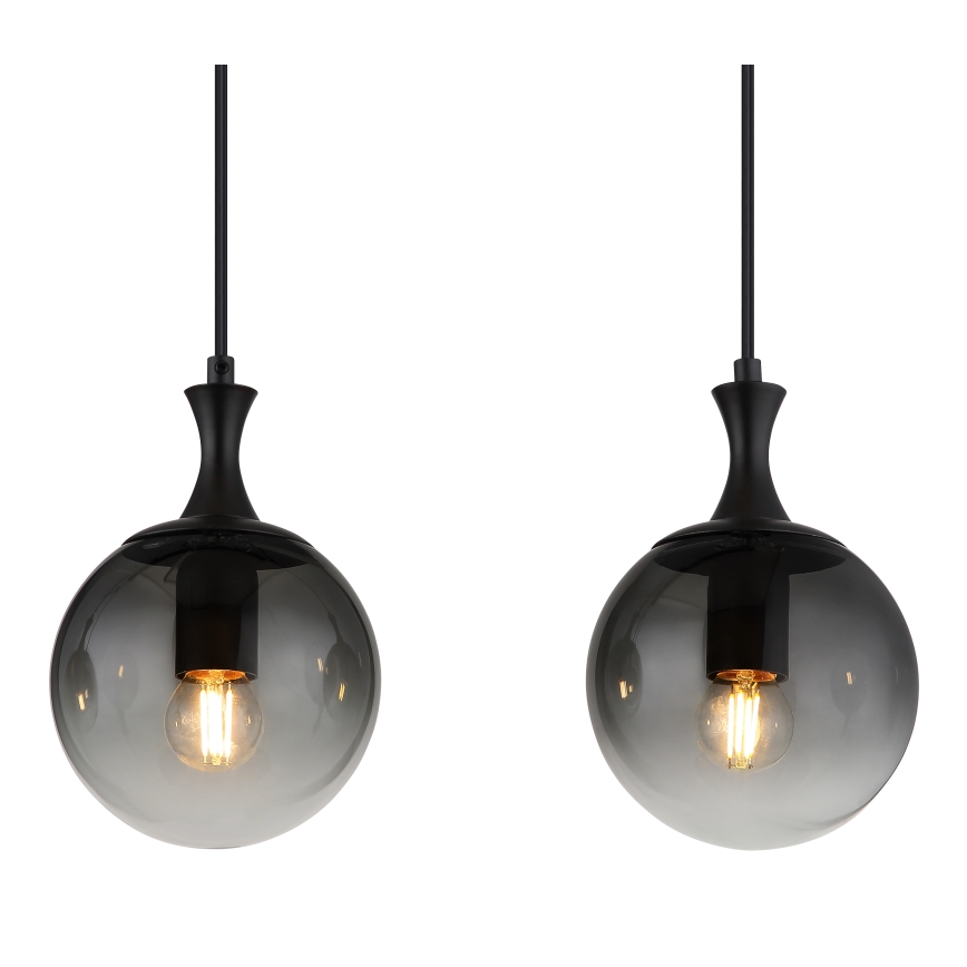 Globo - Chandelier on a string 4xE27/10W/230V black