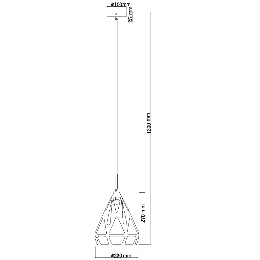 Globo - Chandelier on a string 1xE27/40W/230V