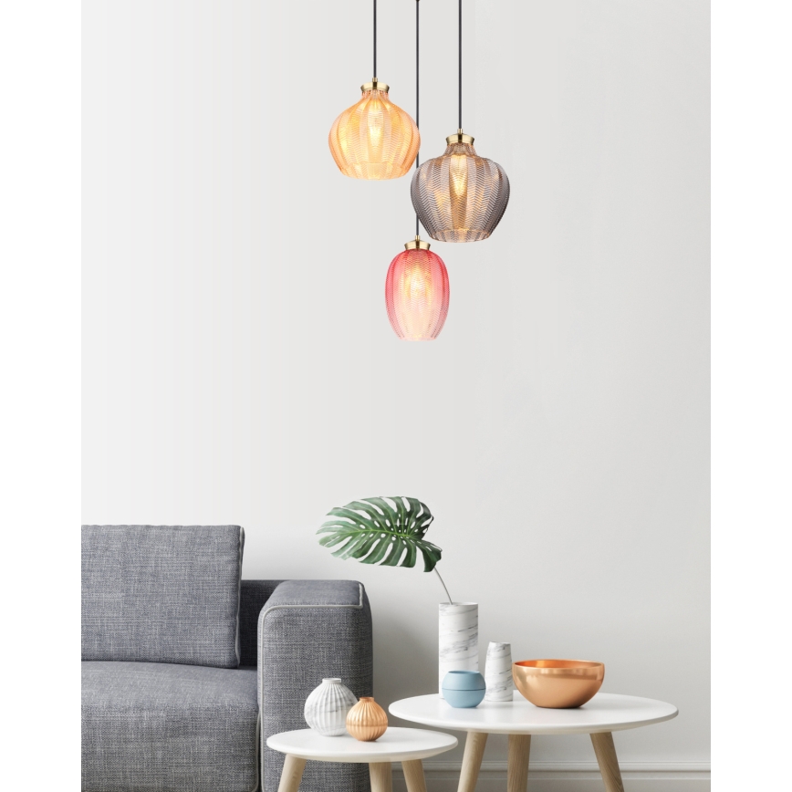 Globo - Cable-hung pendant light, 3 x E27/60W/230V, Ø 45 cm