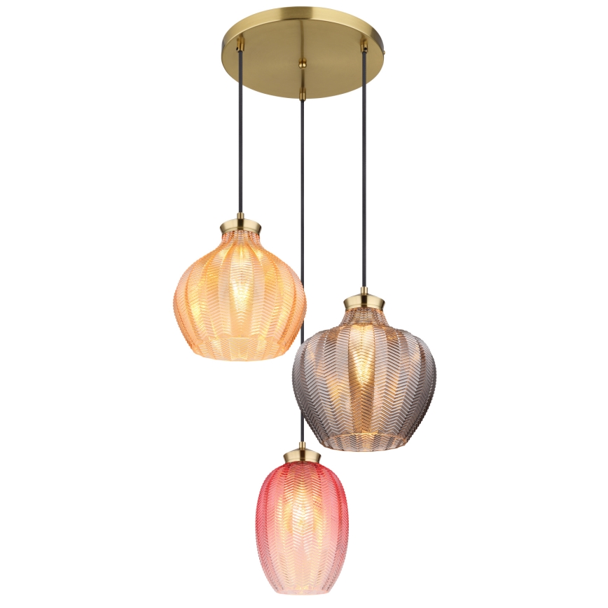 Globo - Cable-hung pendant light, 3 x E27/60W/230V, Ø 45 cm