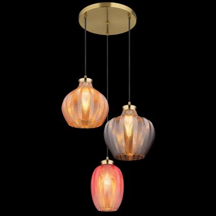 Globo - Cable-hung pendant light, 3 x E27/60W/230V, Ø 45 cm