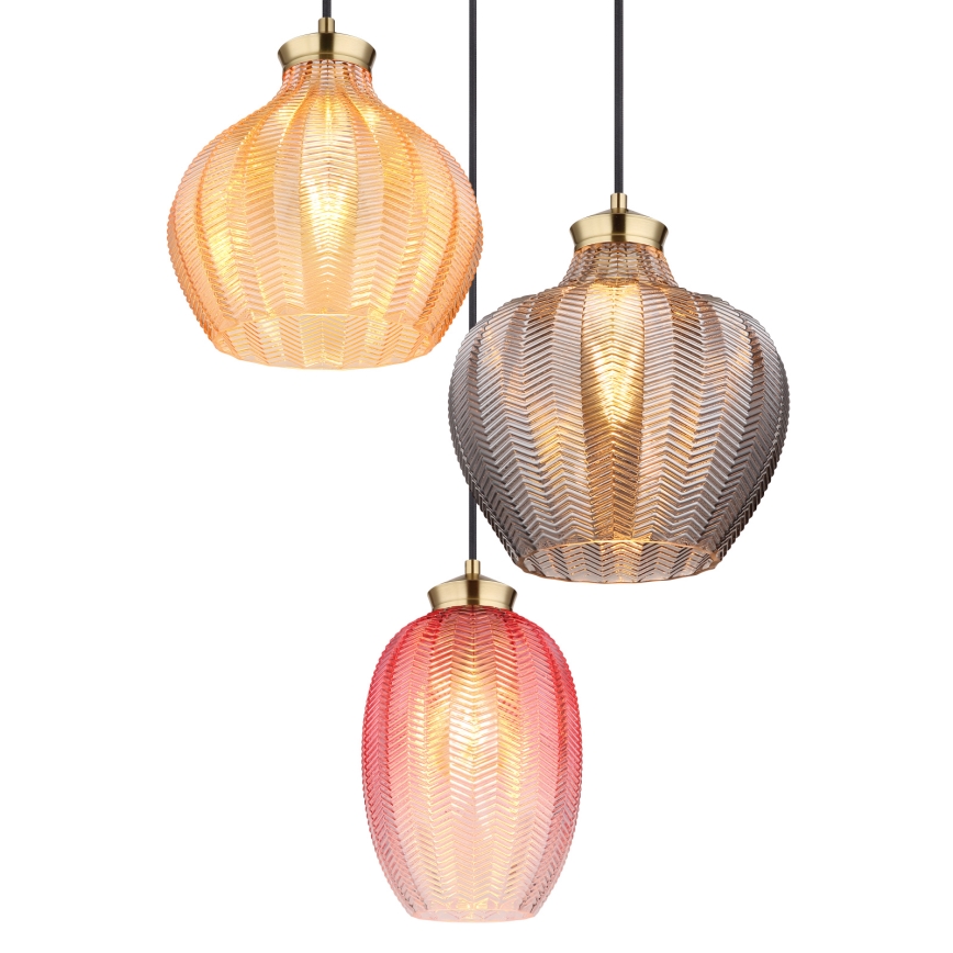 Globo - Cable-hung pendant light, 3 x E27/60W/230V, Ø 45 cm