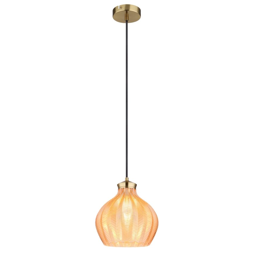 Globo - Cable-suspended pendant light 1xE27/60W/230V Ø 22 cm gold