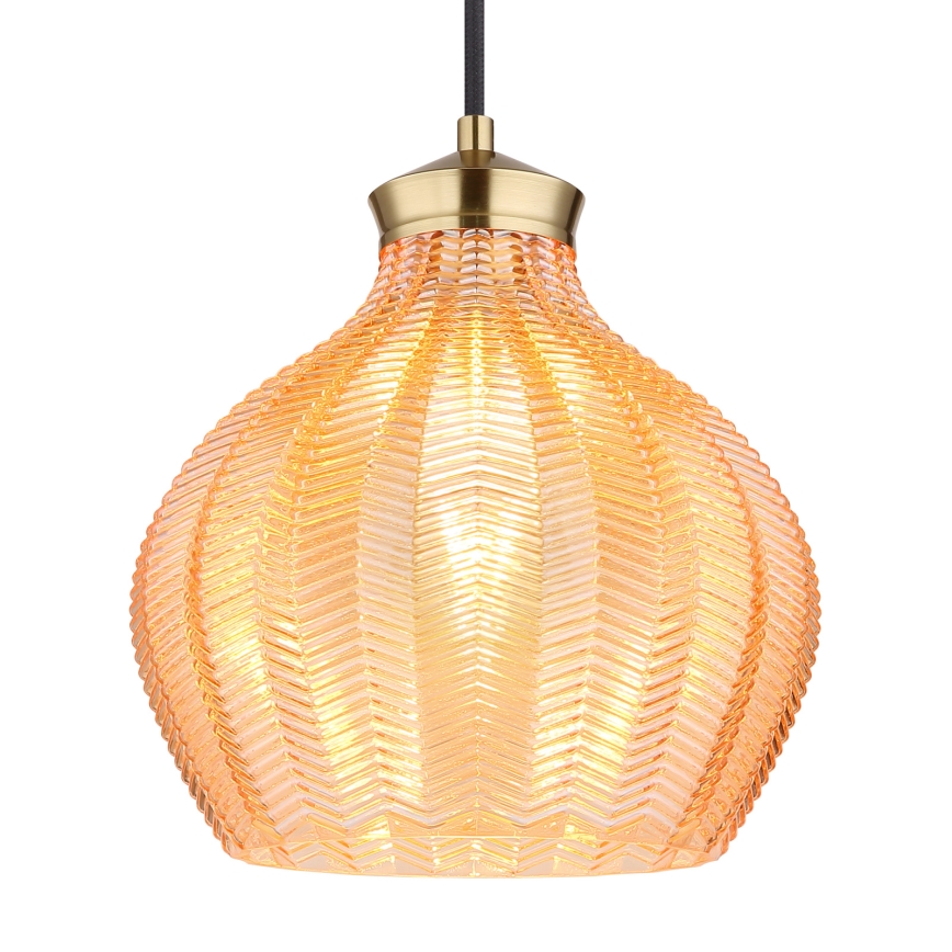 Globo - Cable-suspended pendant light 1xE27/60W/230V Ø 22 cm gold