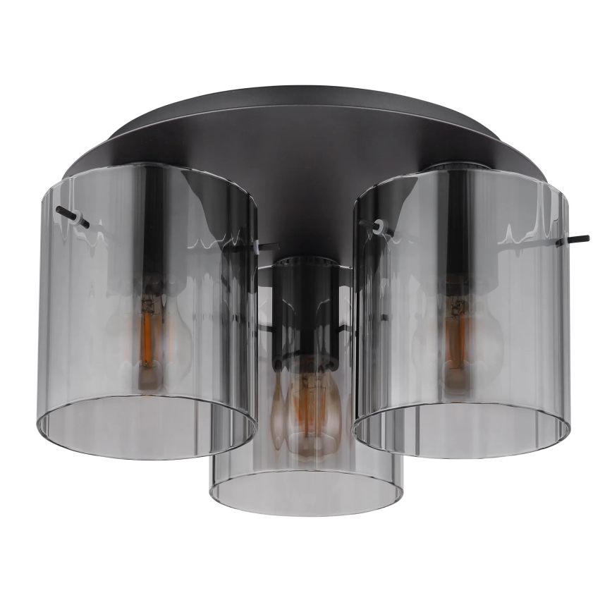 Globo - Ceiling light 3xE27/40W/230V d. 37 cm grey