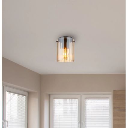 Globo - Ceiling light 1xE27/40W/230V d. 18 cm brown