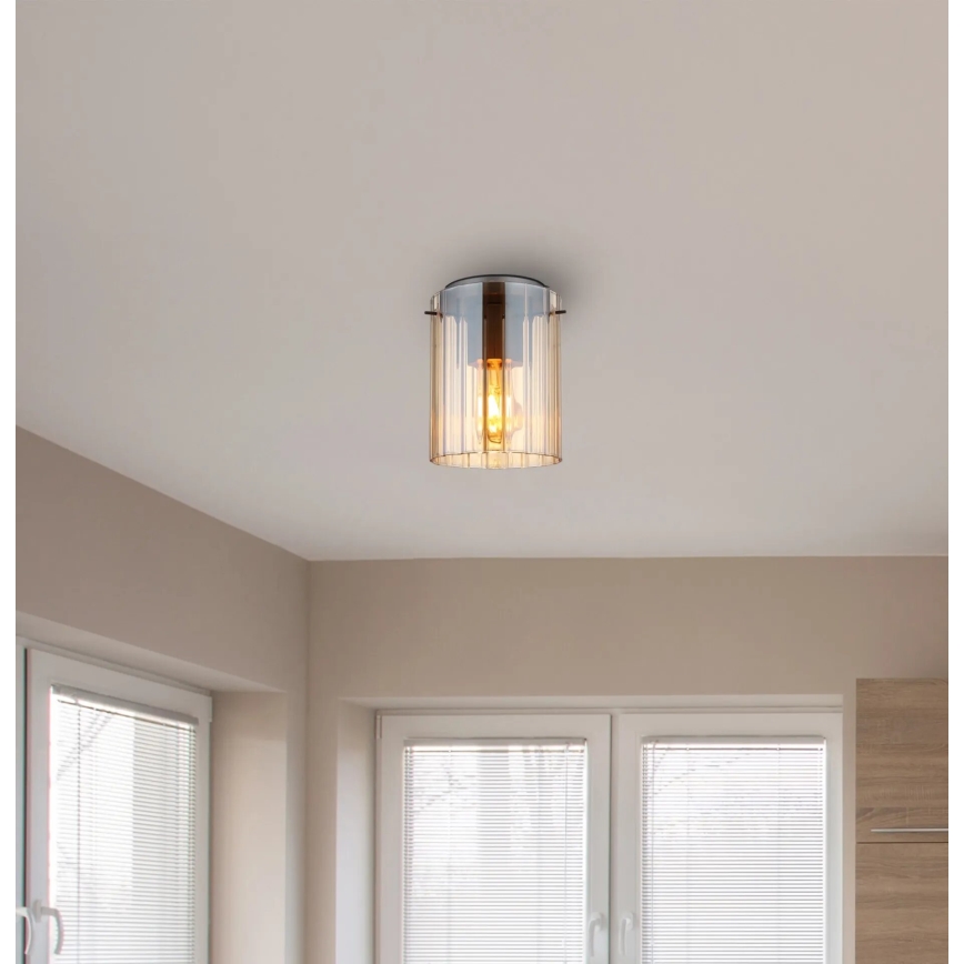 Globo - Ceiling light 1xE27/40W/230V d. 18 cm brown