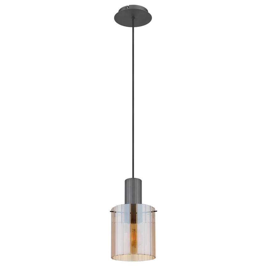 Globo - Chandelier on a string 1xE27/40W/230V d. 18 cm brown