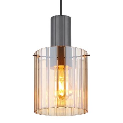 Globo - Chandelier on a string 1xE27/40W/230V d. 18 cm brown