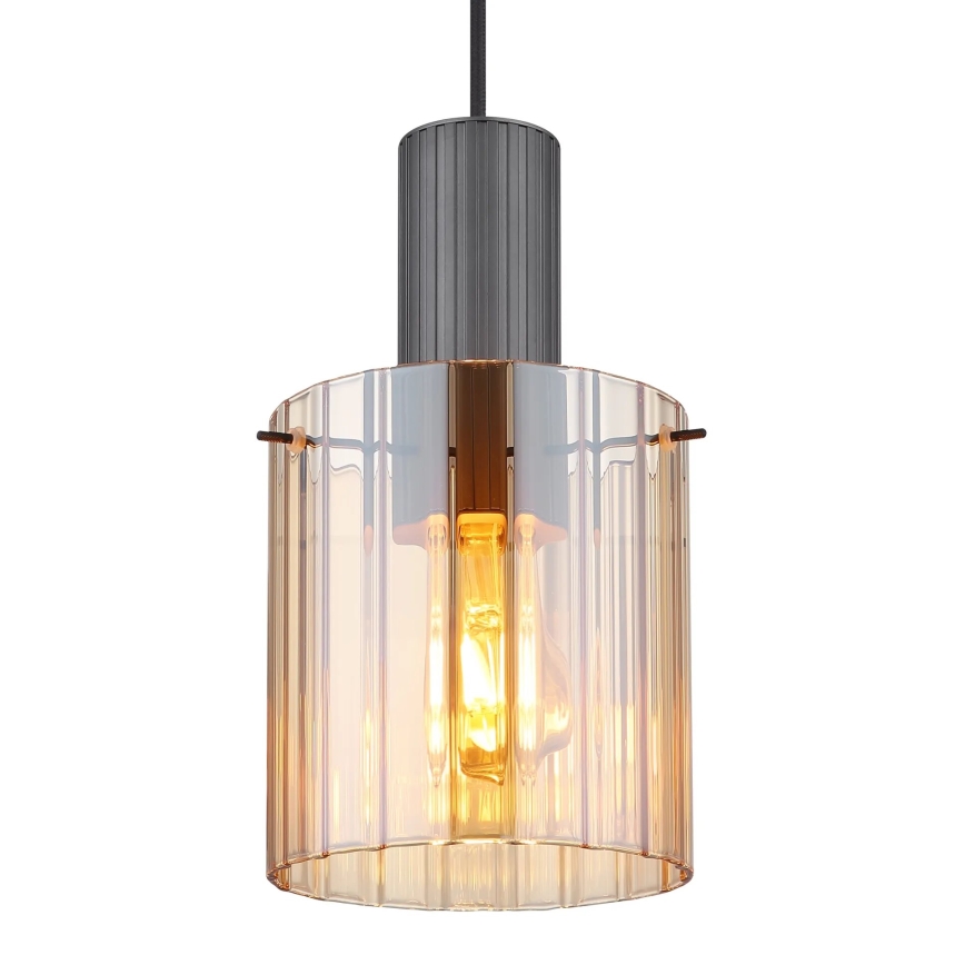Globo - Chandelier on a string 1xE27/40W/230V d. 18 cm brown